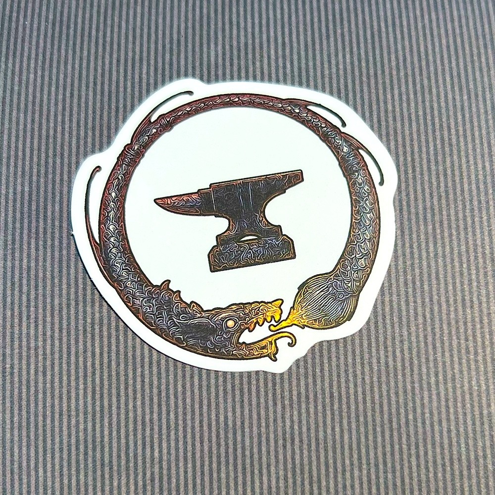 Blacksmith Viking Old Norse God Masculine Warrior Celtic Art Single Sticker